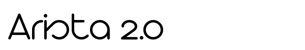 Arista 2.0 font preview